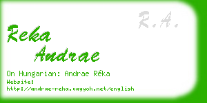 reka andrae business card